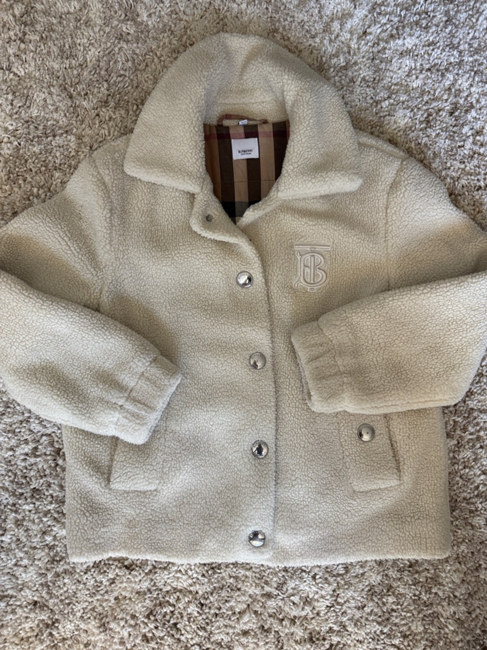 Burberry Wool Faux Fur Jacket